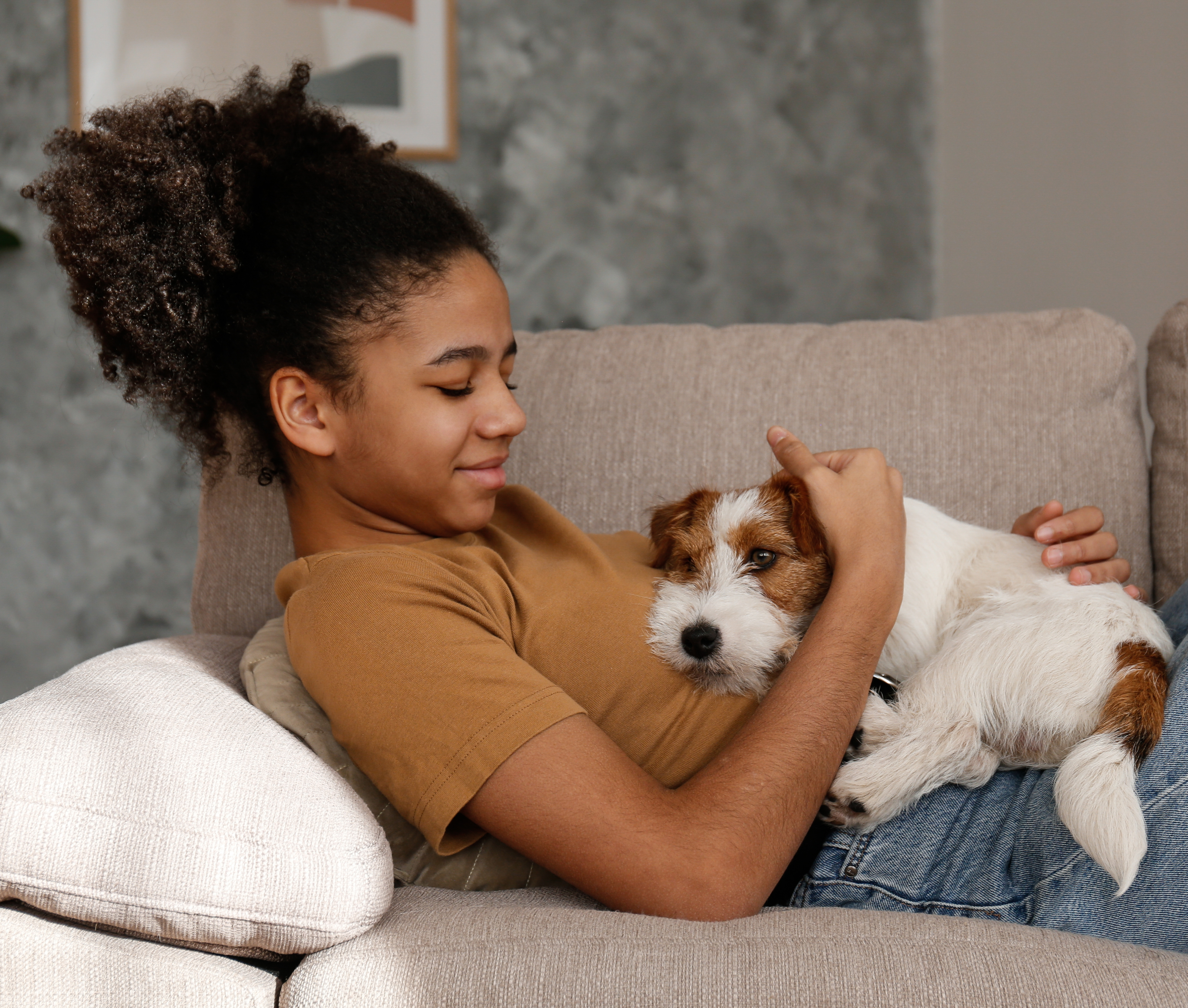 Black Girl with Terrier Resources